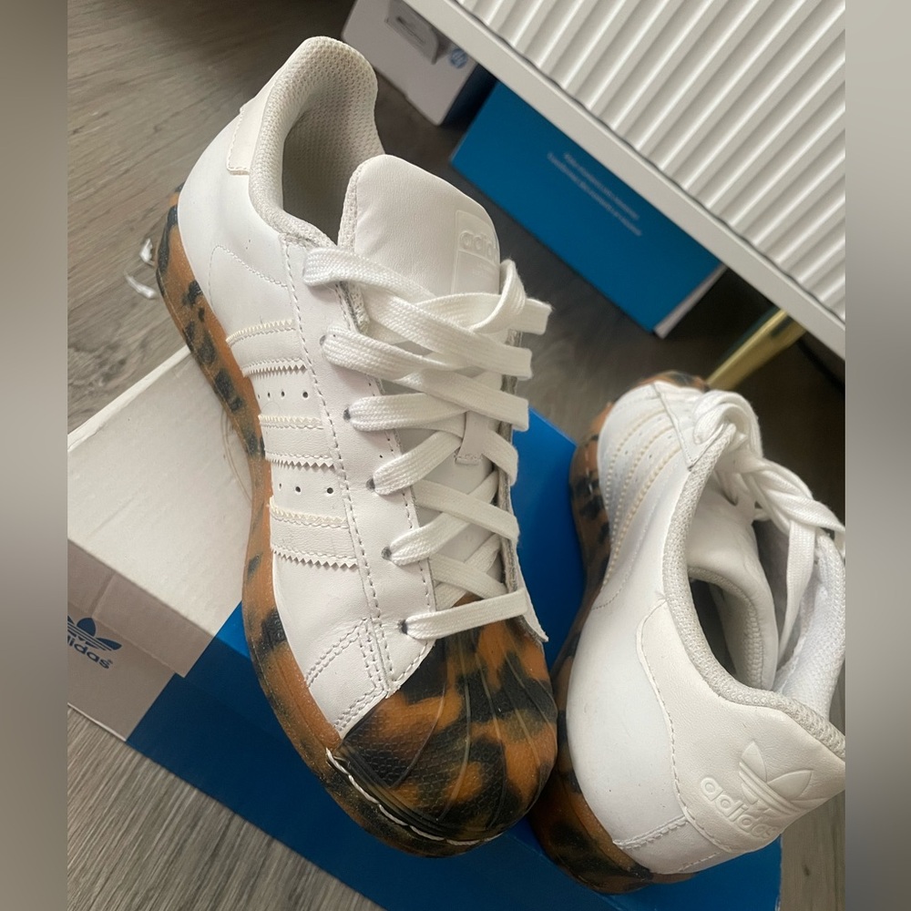 Adidas White Tortoise superstar